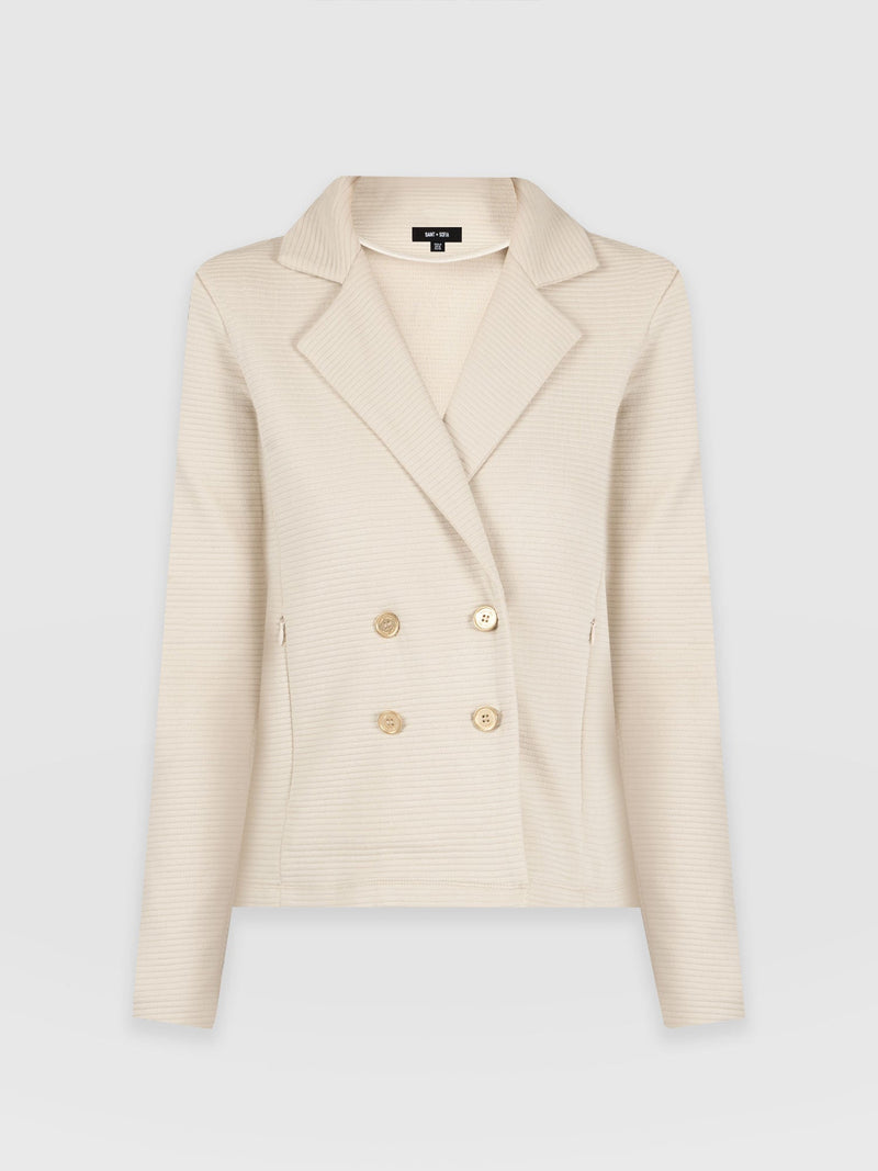 Rowan Jacket Light Beige Ottoman - Women's Jackets | Saint + Sofia® USA