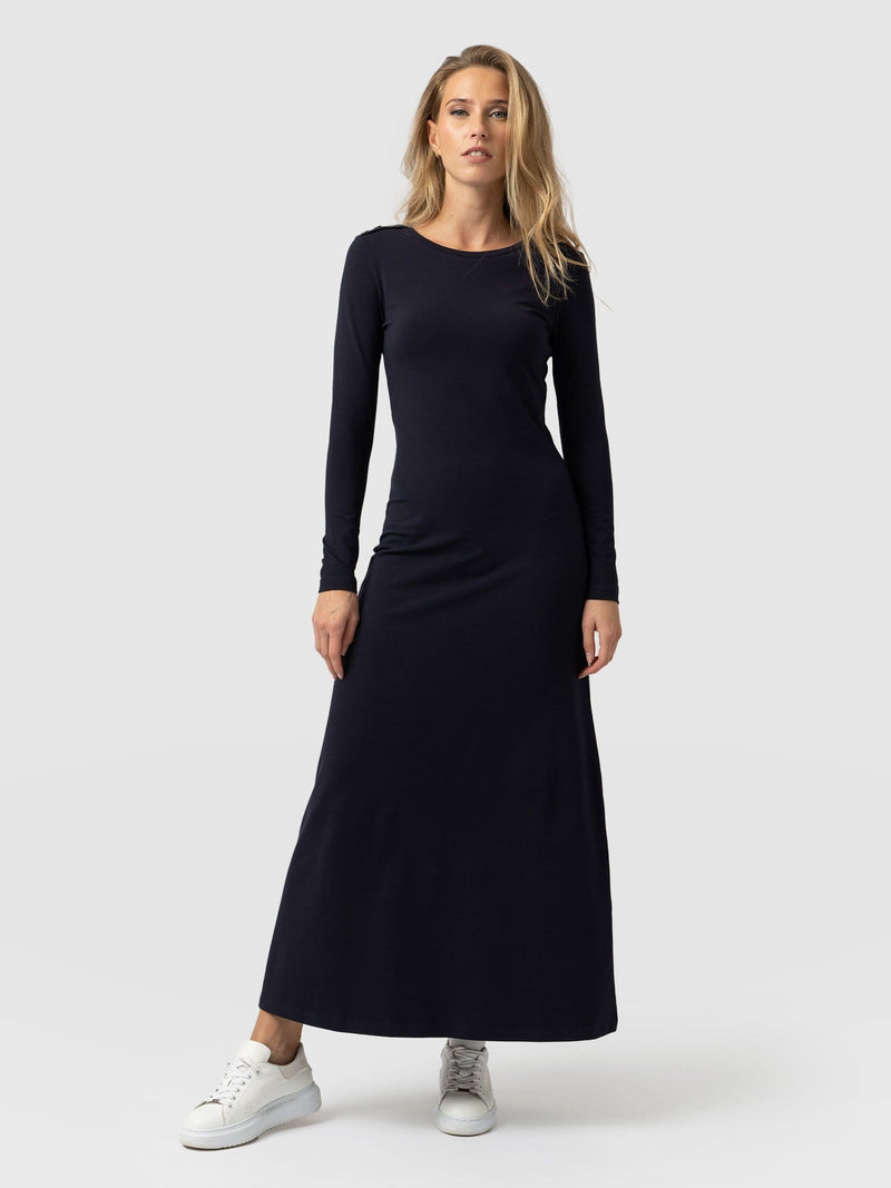 Runway Maxi Dress Navy - Women's Dresses | Saint + Sofia® USA