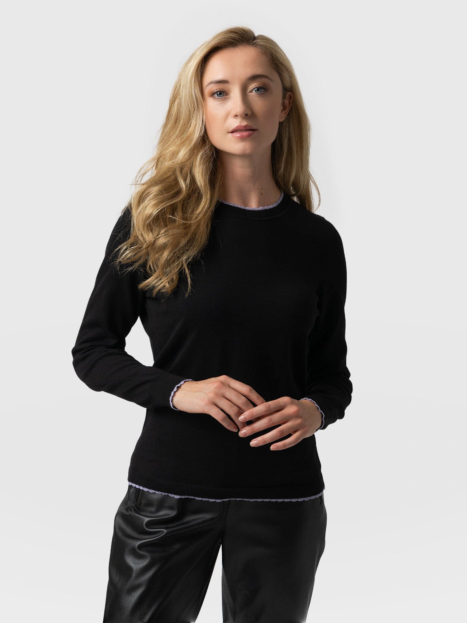 Women's long clearance sleeve cotton sweaters