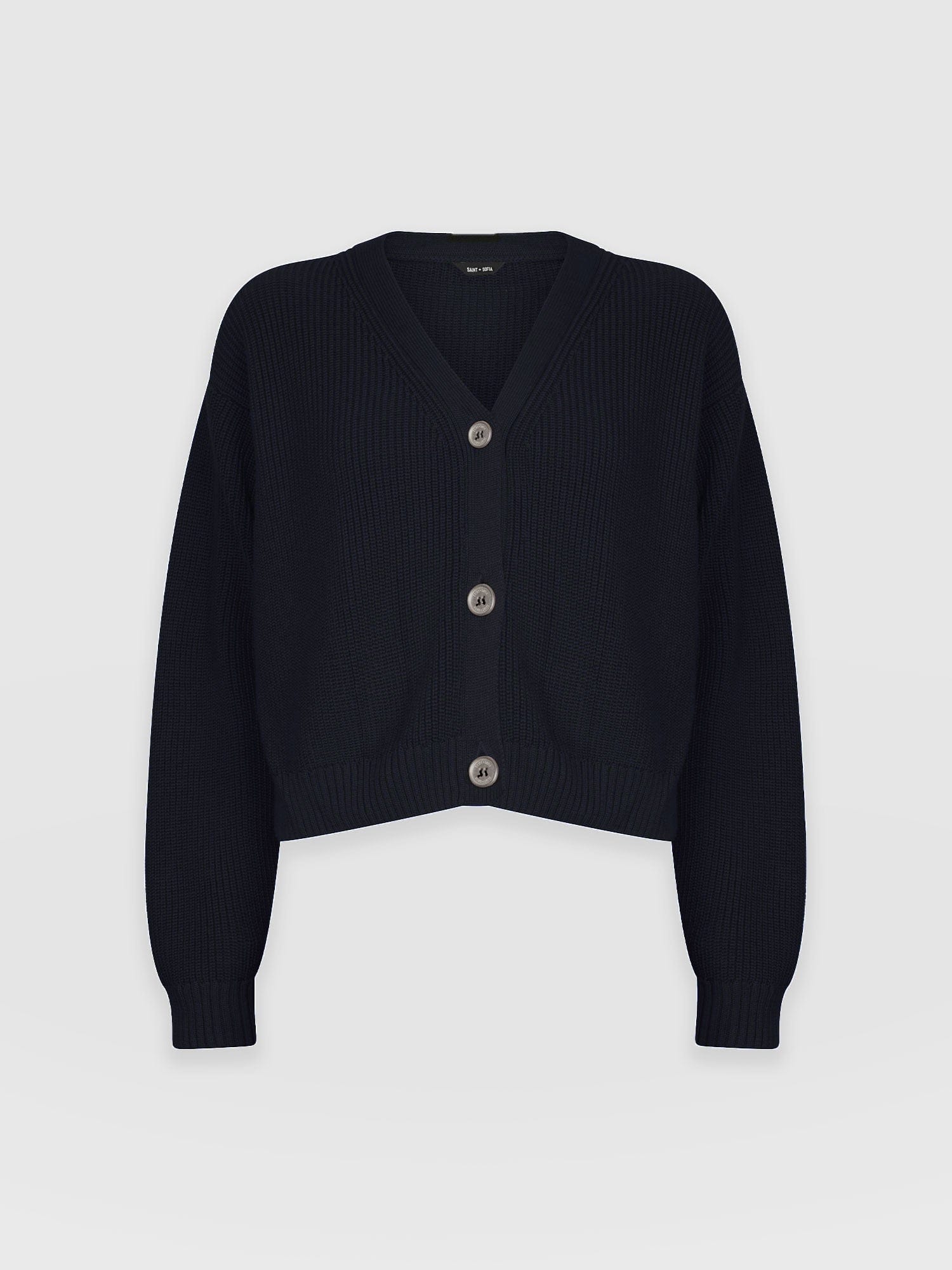 Soho Crop Cardigan Navy - Women's Cardigans | Saint + Sofia® USA