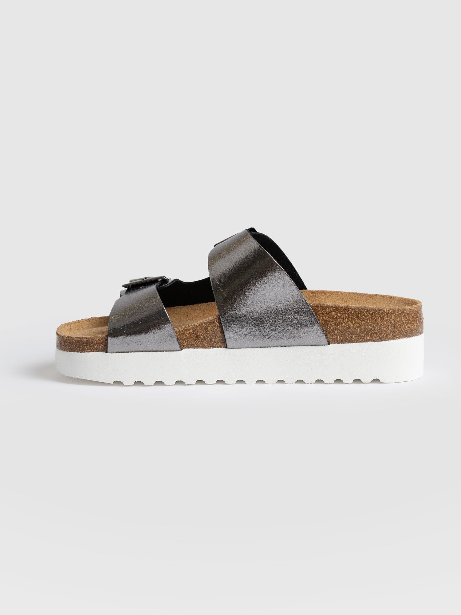 Sutton Slide Silver - Women's Sandals | Saint + Sofia® USA