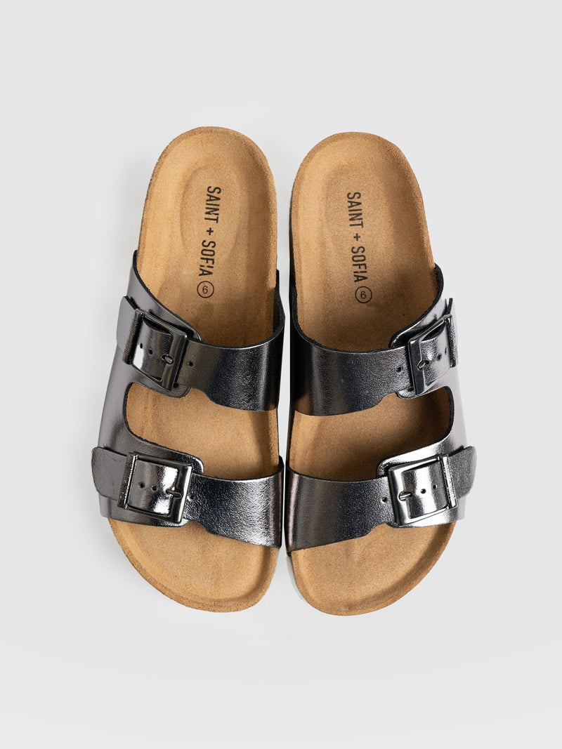 Sutton Sandals Silver - Women's Sandals | Saint + Sofia® UK