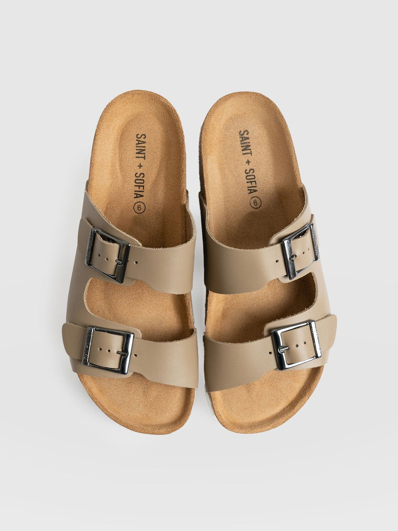 Sutton Sandals Taupe - Women's Sandals | Saint + Sofia® UK