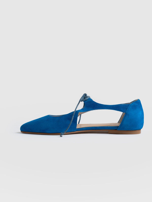 Tie Up Mary Janes Blue - Women's Loafers | Saint + Sofia® UK