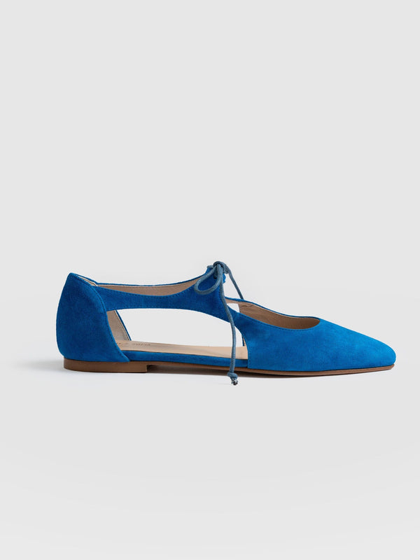 Tie Up Mary Janes Blue - Women's Loafers | Saint + Sofia® UK