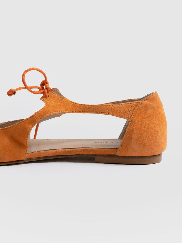 Tie Up Mary Janes Orange - Women's Loafers | Saint + Sofia® UK