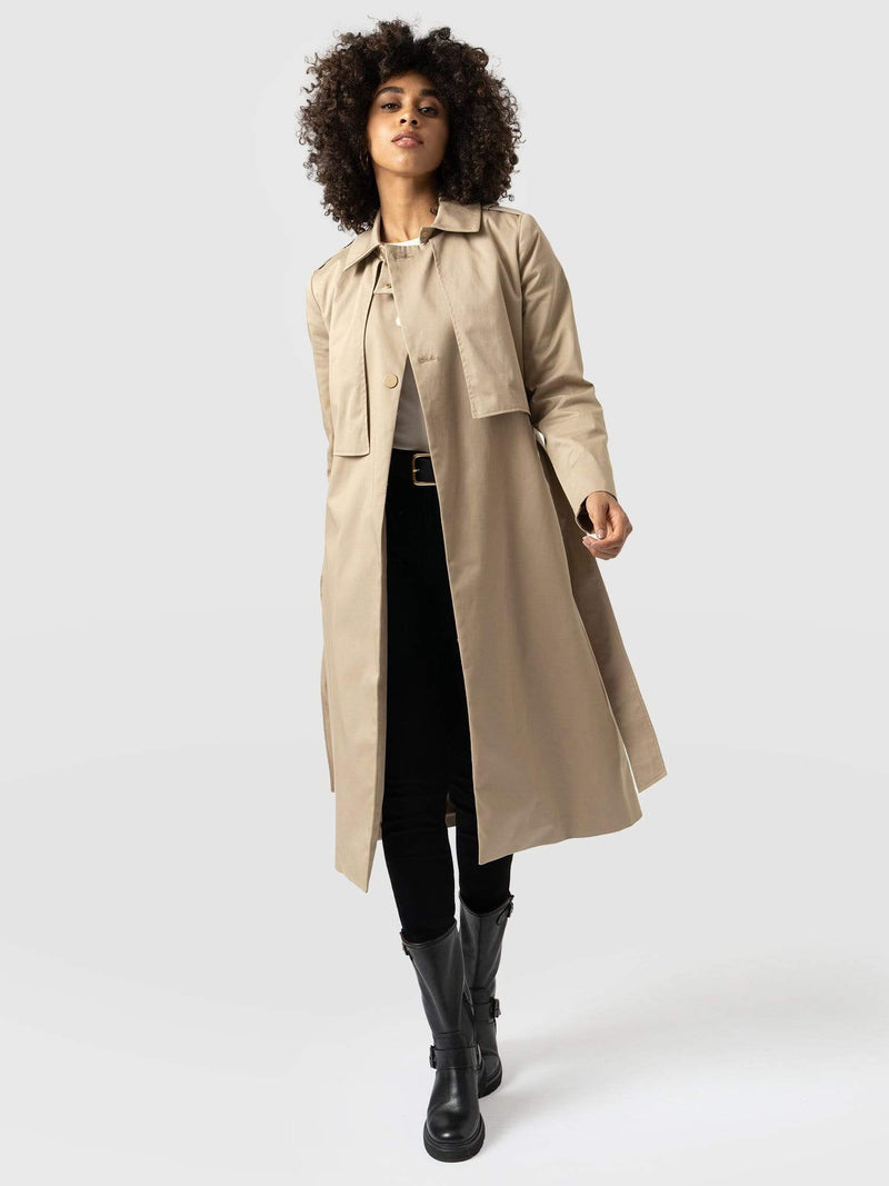 Trench Coat Beige - Women's Overcoats | Saint + Sofia® USA