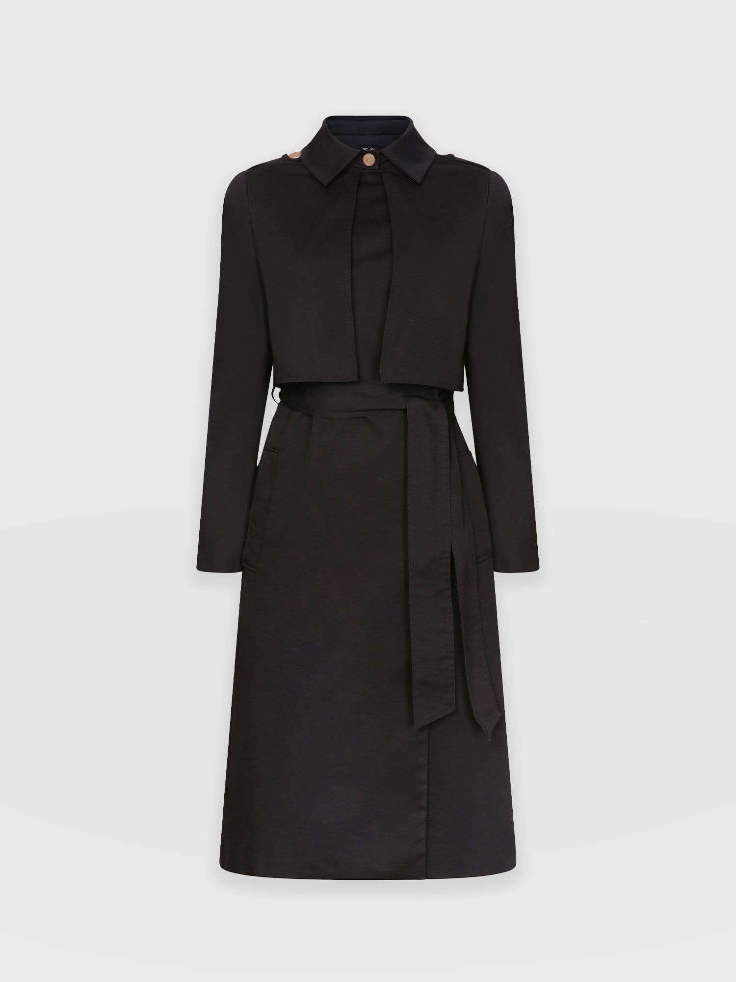 Trench Coat Black - Women's Overcoats | Saint + Sofia® USA