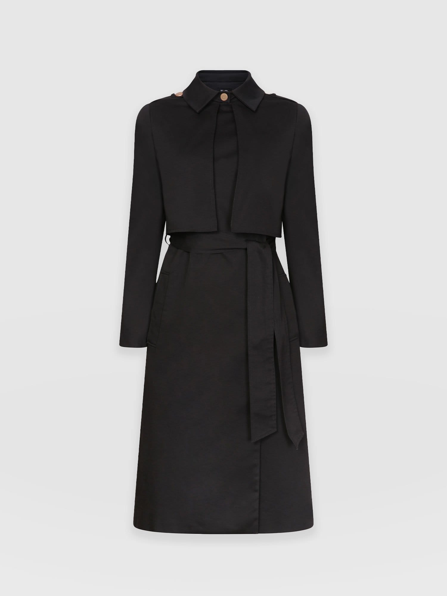 Trench Coat Black - Women's Overcoats | Saint and Sofia® USA