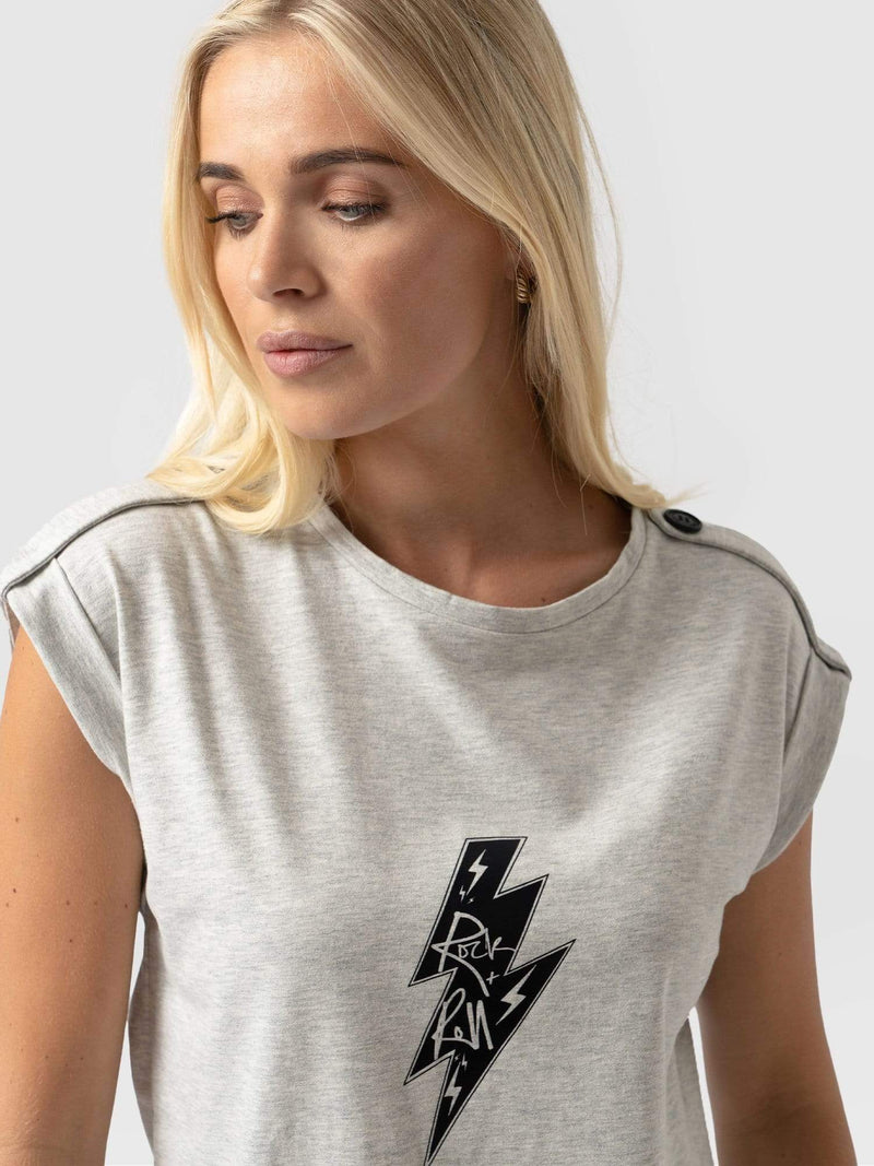 Turn-Up Tee Grey Rock - Women's T-Shirts | Saint + Sofia® USA