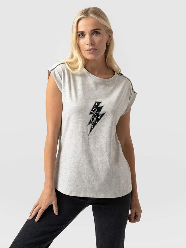 Turn-Up Tee Grey Rock - Women's T-Shirts | Saint + Sofia® USA