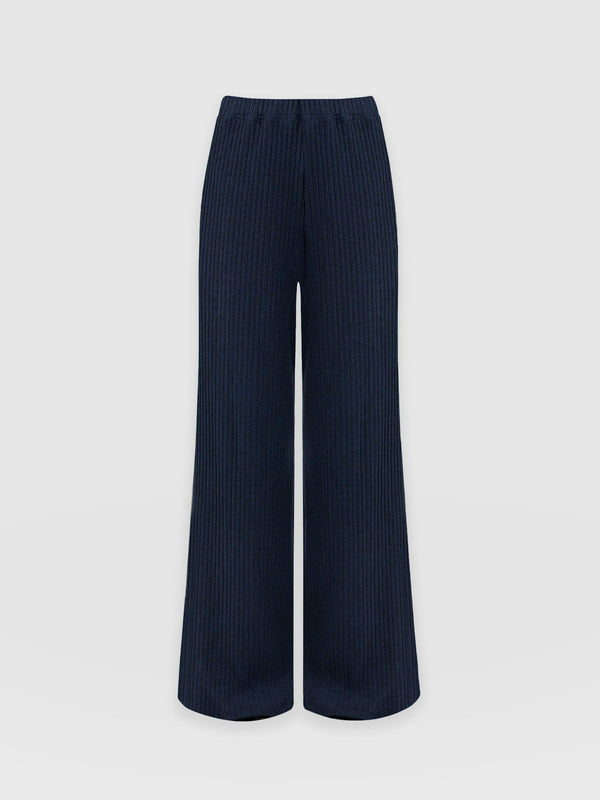 Pintuck navy blue wide-leg pant, Part Two, Shop Women%u2019s Straight Leg  Pants Online In Canada