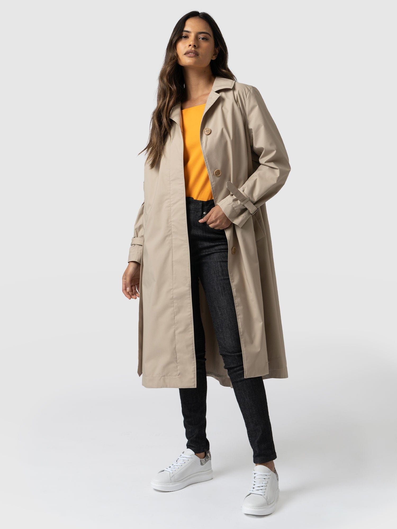 Beige pea cheap coat womens