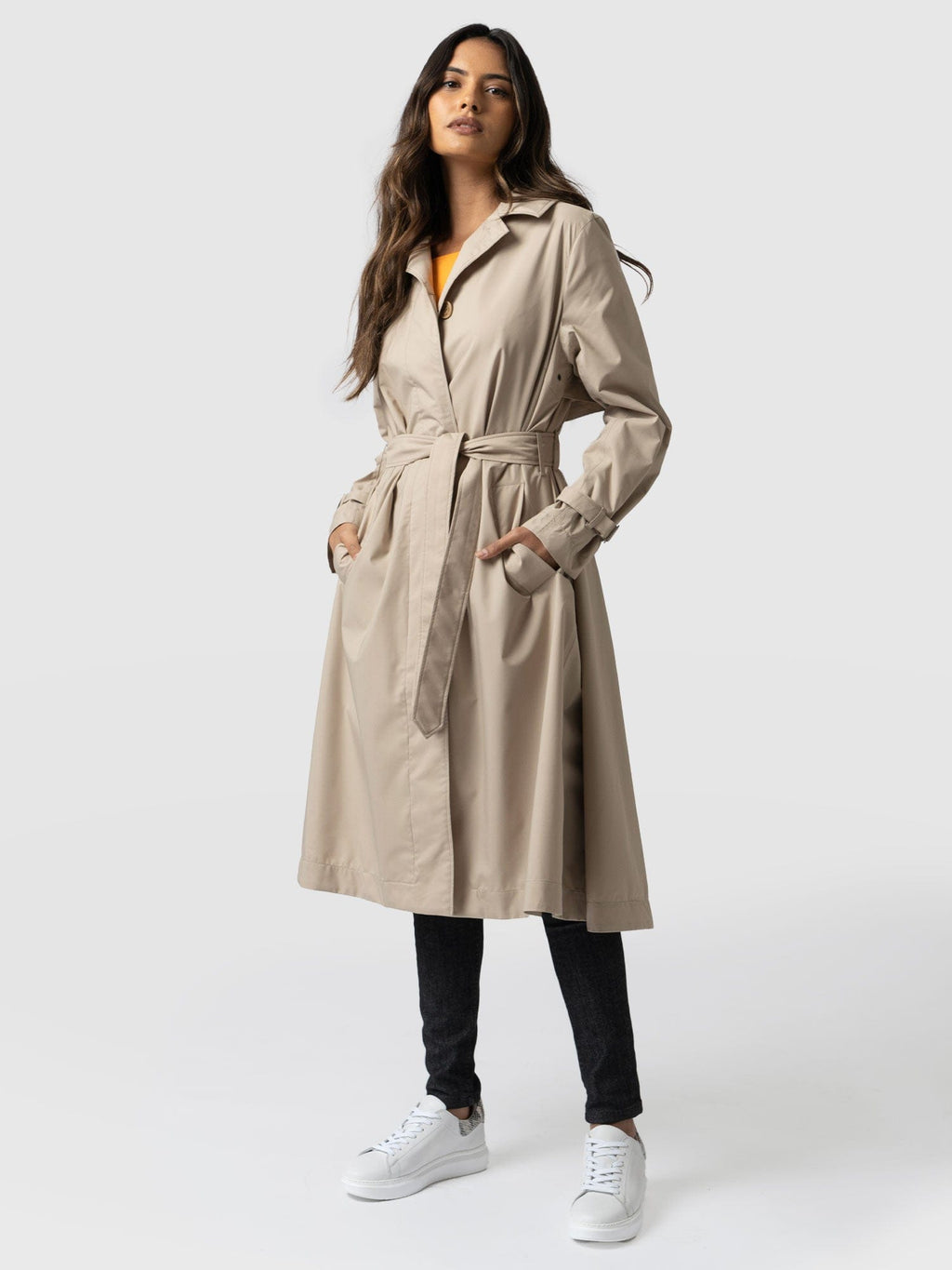 C&A Women's Trench Coat Polyester Trench Coat, light beige : :  Fashion
