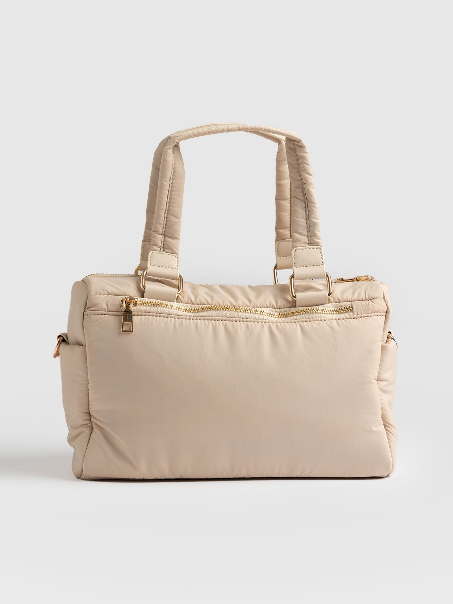 Woven Duffle Bag Cream Women s Bags Saint Sofia USA