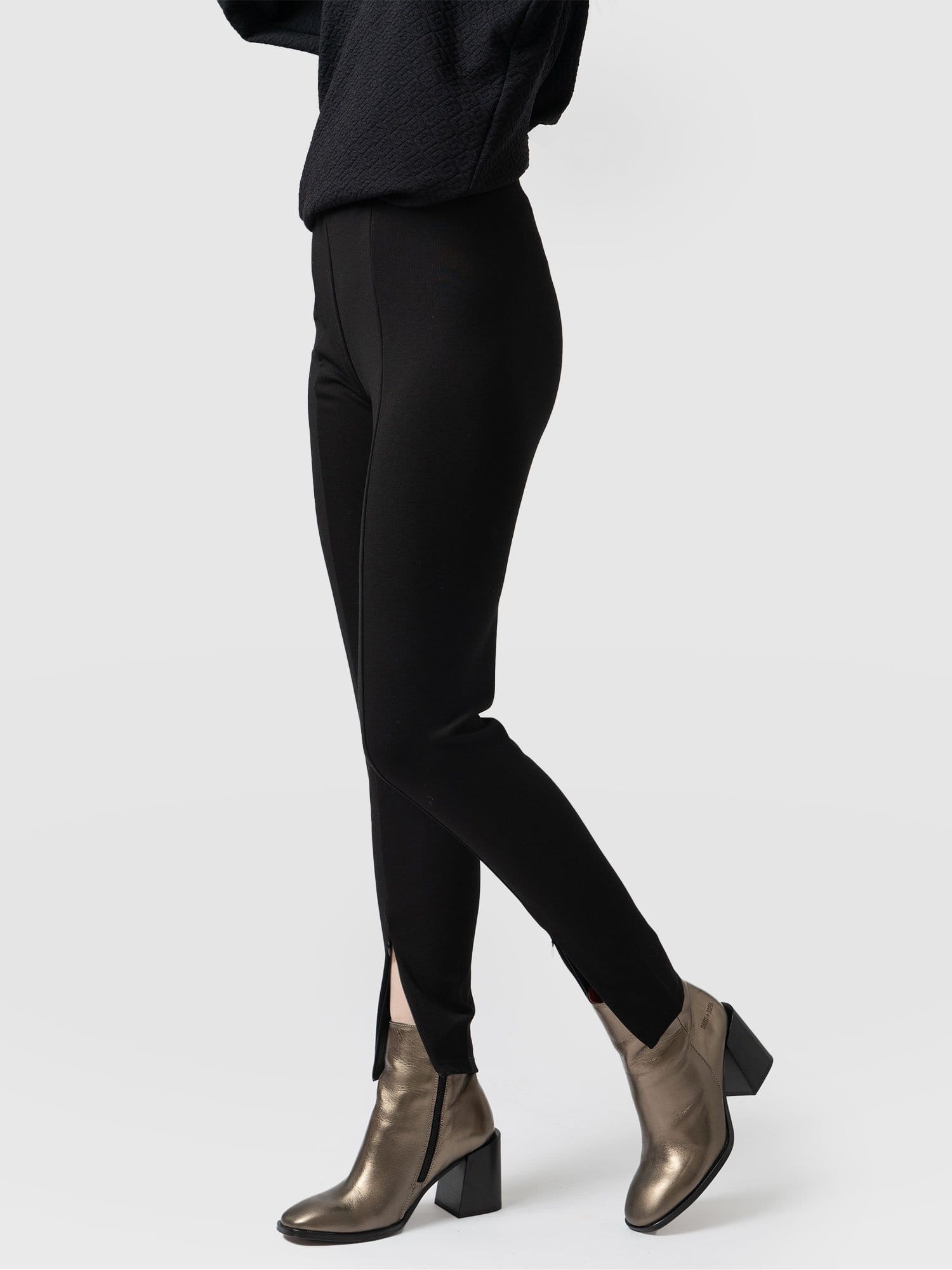 Zip Up Legging Black - Women's Leggings | Saint + Sofia® USA